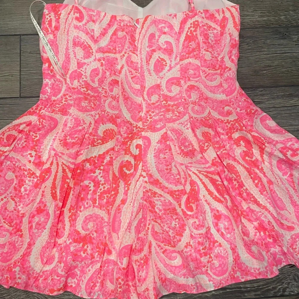 Lilly Pulitzer Womens Kyla Slip Dress Romper Size 0 Pink Pout Paisley - Picture 12 of 14
